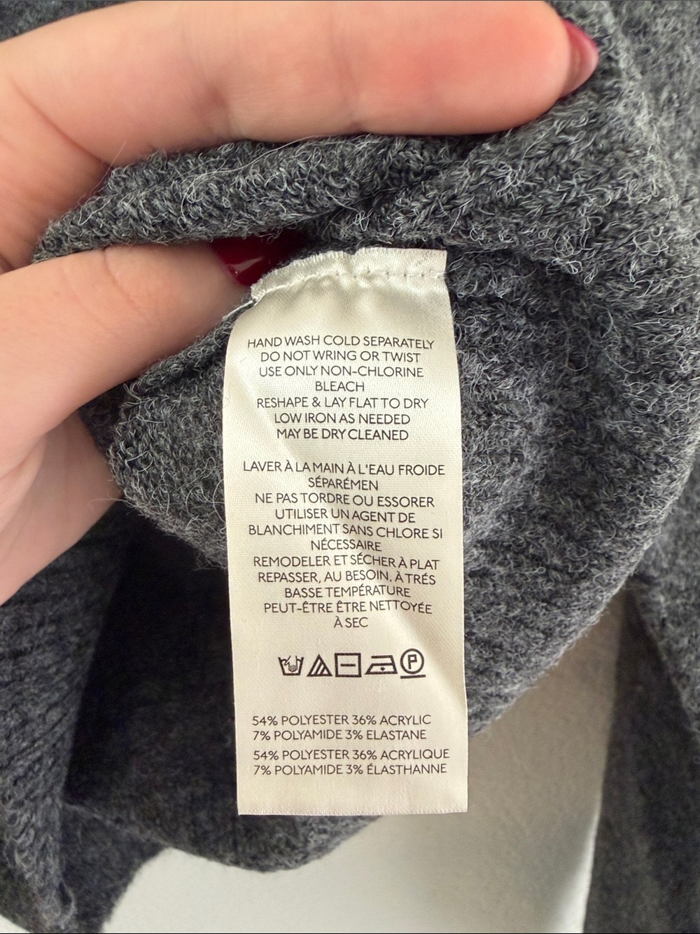 Free People School Girl Crop Cardigan Charcoal Gray Size Medium NWOT - Picture 8 of 8